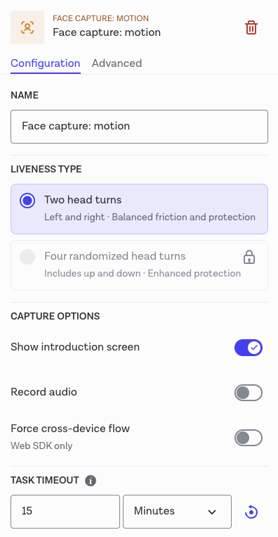 Motion with Randomness disabled