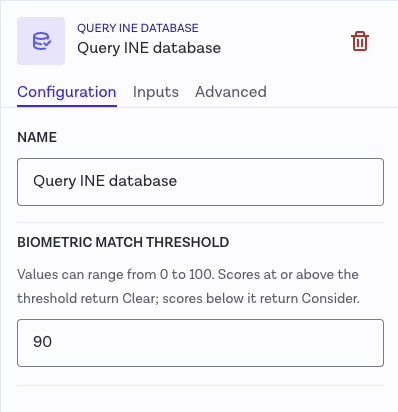 INE configuration example